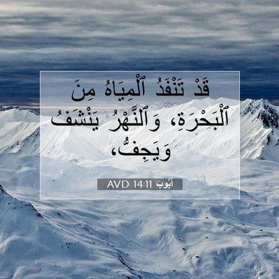Picture 07 - أَيُّوبَ 14:11 AVD - قَدْ تَنْفَدُ ٱلْمِيَاهُ - Bible Verse Picture