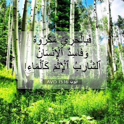 Picture 07 - أَيُّوبَ 15:16 AVD - فَبِالْحَرِيِّ مَكْرُوهٌ - Bible Verse Picture