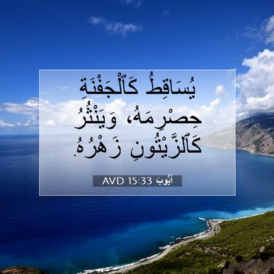 Picture 07 - أَيُّوبَ 15:33 AVD - يُسَاقِطُ كَٱلْجَفْنَةِ - Bible Verse Picture