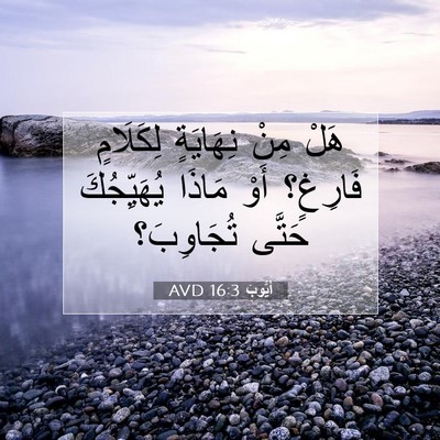 Picture 07 - أَيُّوبَ 16:3 AVD - هَلْ مِنْ نِهَايَةٍ - Bible Verse Picture