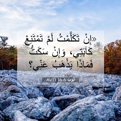 Picture 07 - أَيُّوبَ 16:6 AVD - «إِنْ تَكَلَّمْتُ لَمْ - Bible Verse Picture