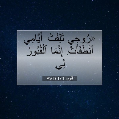 Picture 07 - أَيُّوبَ 17:1 AVD - «رُوحِي تَلِفَتْ. - Bible Verse Picture