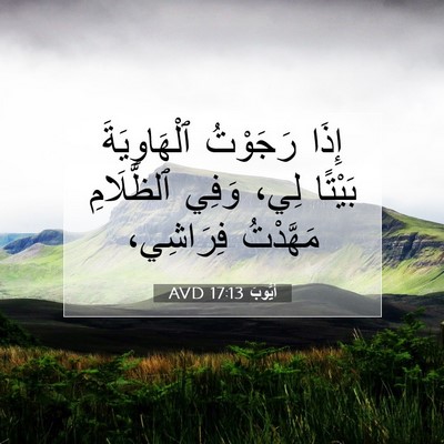 Picture 07 - أَيُّوبَ 17:13 AVD - إِذَا رَجَوْتُ - Bible Verse Picture