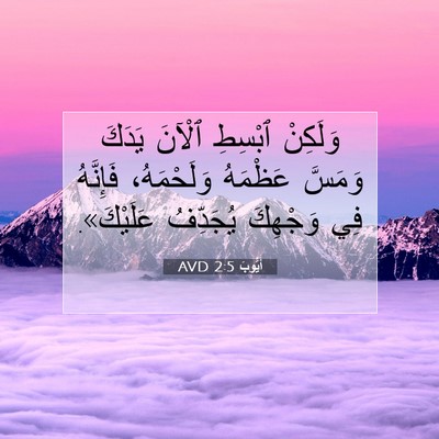 Picture 07 - أَيُّوبَ 2:5 AVD - وَلَكِنْ ٱبْسِطِ ٱلْآنَ - Bible Verse Picture