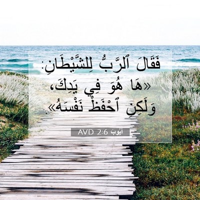 Picture 07 - أَيُّوبَ 2:6 AVD - فَقَالَ ٱلرَّبُّ - Bible Verse Picture