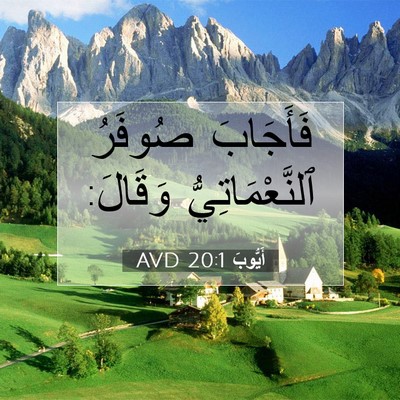 Picture 07 - أَيُّوبَ 20:1 AVD - فَأَجَابَ صُوفَرُ - Bible Verse Picture