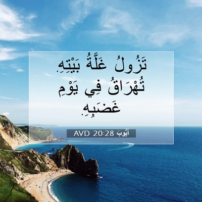 Picture 07 - أَيُّوبَ 20:28 AVD - تَزُولُ غَلَّةُ بَيْتِهِ. - Bible Verse Picture