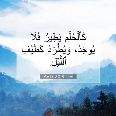 Picture 07 - أَيُّوبَ 20:8 AVD - كَٱلْحُلْمِ يَطِيرُ فَلَا - Bible Verse Picture