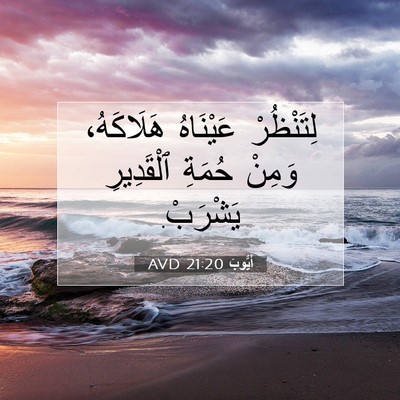 Picture 07 - أَيُّوبَ 21:20 AVD - لِتَنْظُرْ عَيْنَاهُ - Bible Verse Picture