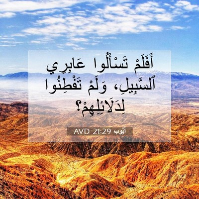 Picture 07 - أَيُّوبَ 21:29 AVD - أَفَلَمْ تَسْأَلُوا - Bible Verse Picture