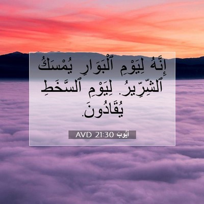 Picture 07 - أَيُّوبَ 21:30 AVD - إِنَّهُ لِيَوْمِ - Bible Verse Picture
