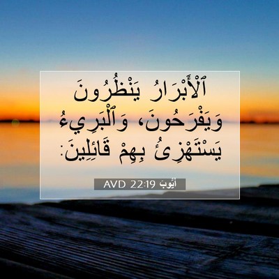 Picture 07 - أَيُّوبَ 22:19 AVD - ٱلْأَبْرَارُ يَنْظُرُونَ - Bible Verse Picture
