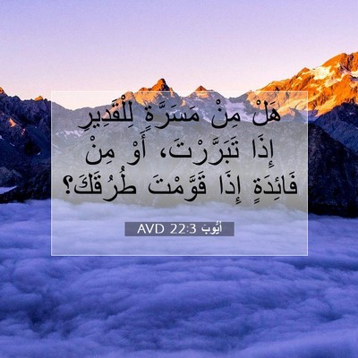 Picture 07 - أَيُّوبَ 22:3 AVD - هَلْ مِنْ مَسَرَّةٍ - Bible Verse Picture