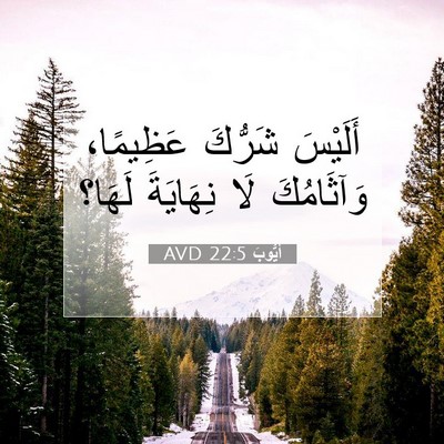 Picture 07 - أَيُّوبَ 22:5 AVD - أَلَيْسَ شَرُّكَ - Bible Verse Picture