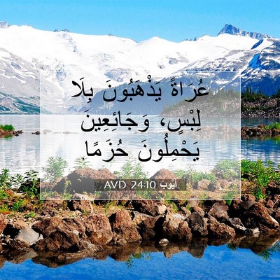 Picture 07 - أَيُّوبَ 24:10 AVD - عُرَاةً يَذْهَبُونَ بِلَا - Bible Verse Picture