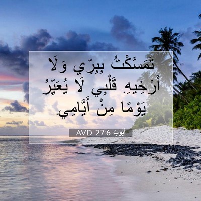 Picture 07 - أَيُّوبَ 27:6 AVD - تَمَسَّكْتُ بِبِرِّي - Bible Verse Picture