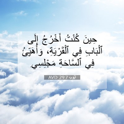 Picture 07 - أَيُّوبَ 29:7 AVD - حِينَ كُنْتُ أَخْرُجُ - Bible Verse Picture