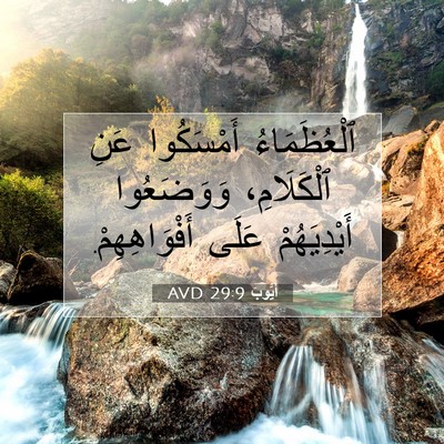 Picture 07 - أَيُّوبَ 29:9 AVD - ٱلْعُظَمَاءُ أَمْسَكُوا - Bible Verse Picture