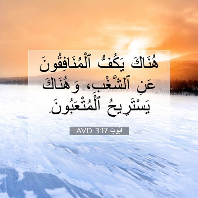 Picture 07 - أَيُّوبَ 3:17 AVD - هُنَاكَ يَكُفُّ - Bible Verse Picture