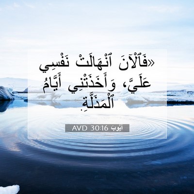 Picture 07 - أَيُّوبَ 30:16 AVD - «فَٱلْآنَ ٱنْهَالَتْ - Bible Verse Picture