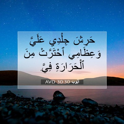 Picture 07 - أَيُّوبَ 30:30 AVD - حَرِشَ جِلْدِي عَلَيَّ - Bible Verse Picture