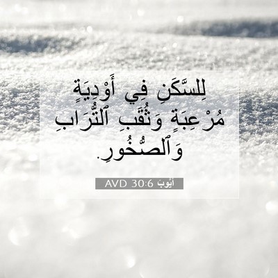 Picture 07 - أَيُّوبَ 30:6 AVD - لِلسَّكَنِ فِي أَوْدِيَةٍ - Bible Verse Picture
