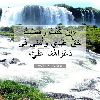 Picture 07 - أَيُّوبَ 31:13 AVD - «إِنْ كُنْتُ رَفَضْتُ - Bible Verse Picture