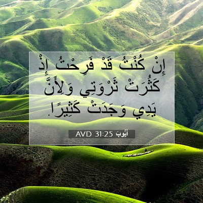 Picture 07 - أَيُّوبَ 31:25 AVD - إِنْ كُنْتُ قَدْ فَرِحْتُ - Bible Verse Picture