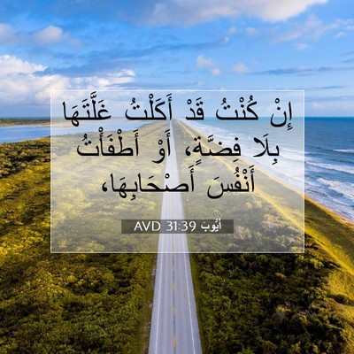 Picture 07 - أَيُّوبَ 31:39 AVD - إِنْ كُنْتُ قَدْ أَكَلْتُ - Bible Verse Picture