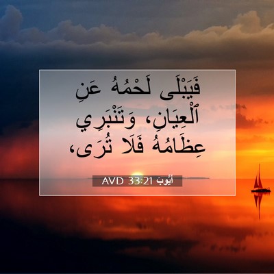 Picture 07 - أَيُّوبَ 33:21 AVD - فَيَبْلَى لَحْمُهُ عَنِ - Bible Verse Picture