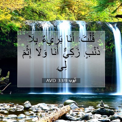Picture 07 - أَيُّوبَ 33:9 AVD - قُلْتَ: أَنَا بَرِيءٌ - Bible Verse Picture