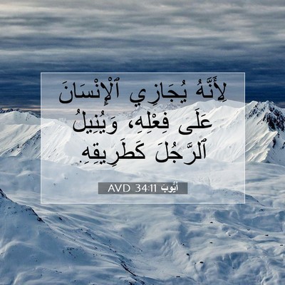 Picture 07 - أَيُّوبَ 34:11 AVD - لِأَنَّهُ يُجَازِي - Bible Verse Picture