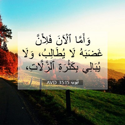 Picture 07 - أَيُّوبَ 35:15 AVD - وَأَمَّا ٱلْآنَ فَلِأَنَّ - Bible Verse Picture