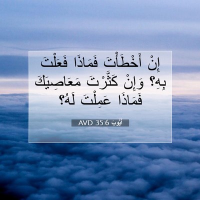 Picture 07 - أَيُّوبَ 35:6 AVD - إِنْ أَخْطَأْتَ فَمَاذَا - Bible Verse Picture