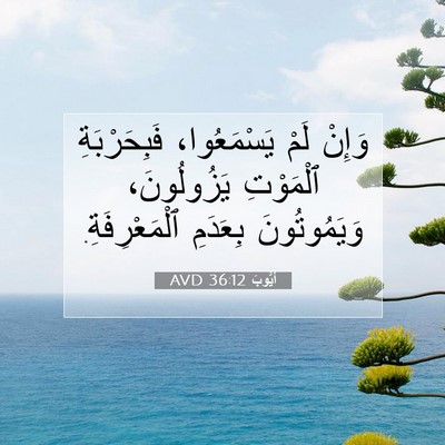 Picture 07 - أَيُّوبَ 36:12 AVD - وَإِنْ لَمْ يَسْمَعُوا، - Bible Verse Picture