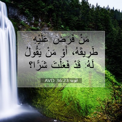 Picture 07 - أَيُّوبَ 36:23 AVD - مَنْ فَرَضَ عَلَيْهِ - Bible Verse Picture