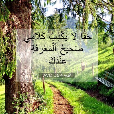 Picture 07 - أَيُّوبَ 36:4 AVD - حَقًّا لَا يَكْذِبُ - Bible Verse Picture