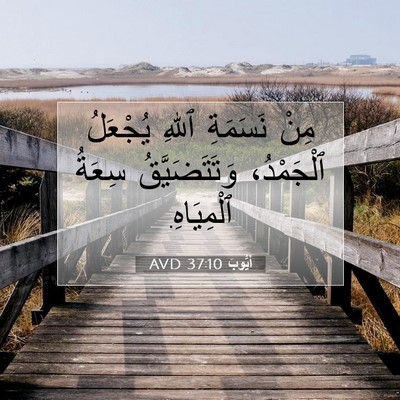 Picture 07 - أَيُّوبَ 37:10 AVD - مِنْ نَسَمَةِ ٱللهِ - Bible Verse Picture
