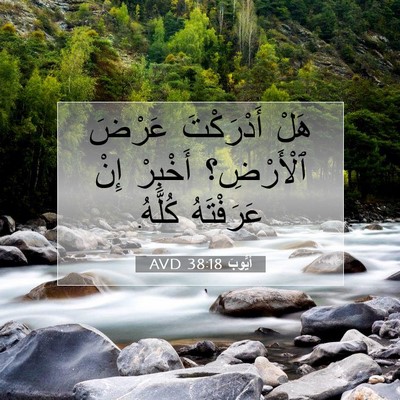 Picture 07 - أَيُّوبَ 38:18 AVD - هَلْ أَدْرَكْتَ عَرْضَ - Bible Verse Picture