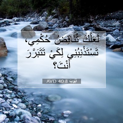 Picture 07 - أَيُّوبَ 40:8 AVD - لَعَلَّكَ تُنَاقِضُ - Bible Verse Picture