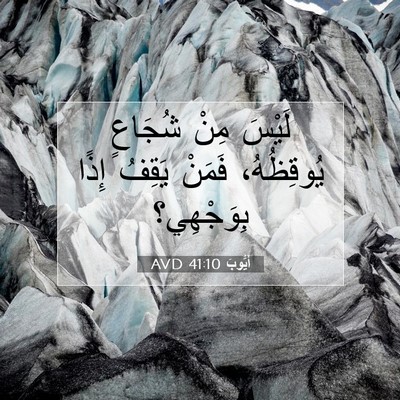 Picture 07 - أَيُّوبَ 41:10 AVD - لَيْسَ مِنْ شُجَاعٍ - Bible Verse Picture