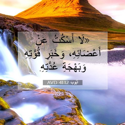 Picture 07 - أَيُّوبَ 41:12 AVD - «لَا أَسْكُتُ عَنْ - Bible Verse Picture