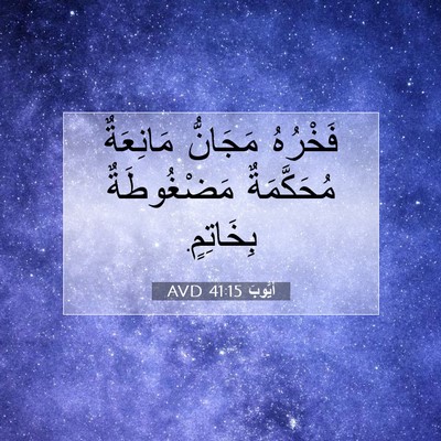 Picture 07 - أَيُّوبَ 41:15 AVD - فَخْرُهُ مَجَانُّ - Bible Verse Picture