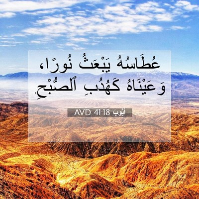 Picture 07 - أَيُّوبَ 41:18 AVD - عُطَاسُهُ يَبْعَثُ - Bible Verse Picture