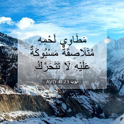 Picture 07 - أَيُّوبَ 41:23 AVD - مَطَاوِي لَحْمِهِ - Bible Verse Picture
