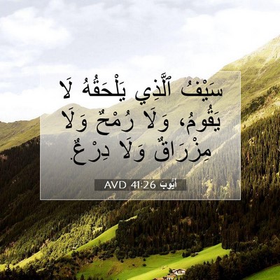 Picture 07 - أَيُّوبَ 41:26 AVD - سَيْفُ ٱلَّذِي يَلْحَقُهُ - Bible Verse Picture