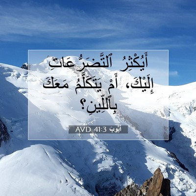 Picture 07 - أَيُّوبَ 41:3 AVD - أَيُكْثِرُ - Bible Verse Picture
