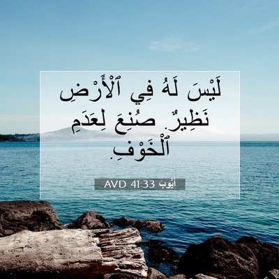 Picture 07 - أَيُّوبَ 41:33 AVD - لَيْسَ لَهُ فِي ٱلْأَرْضِ - Bible Verse Picture