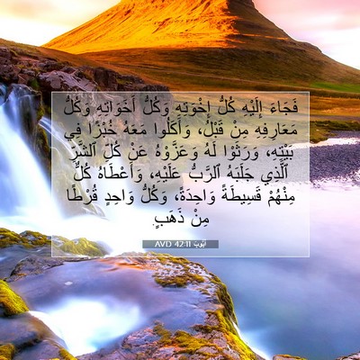 Picture 07 - أَيُّوبَ 42:11 AVD - فَجَاءَ إِلَيْهِ كُلُّ - Bible Verse Picture