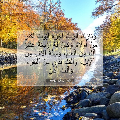Picture 07 - أَيُّوبَ 42:12 AVD - وَبَارَكَ ٱلرَّبُّ - Bible Verse Picture